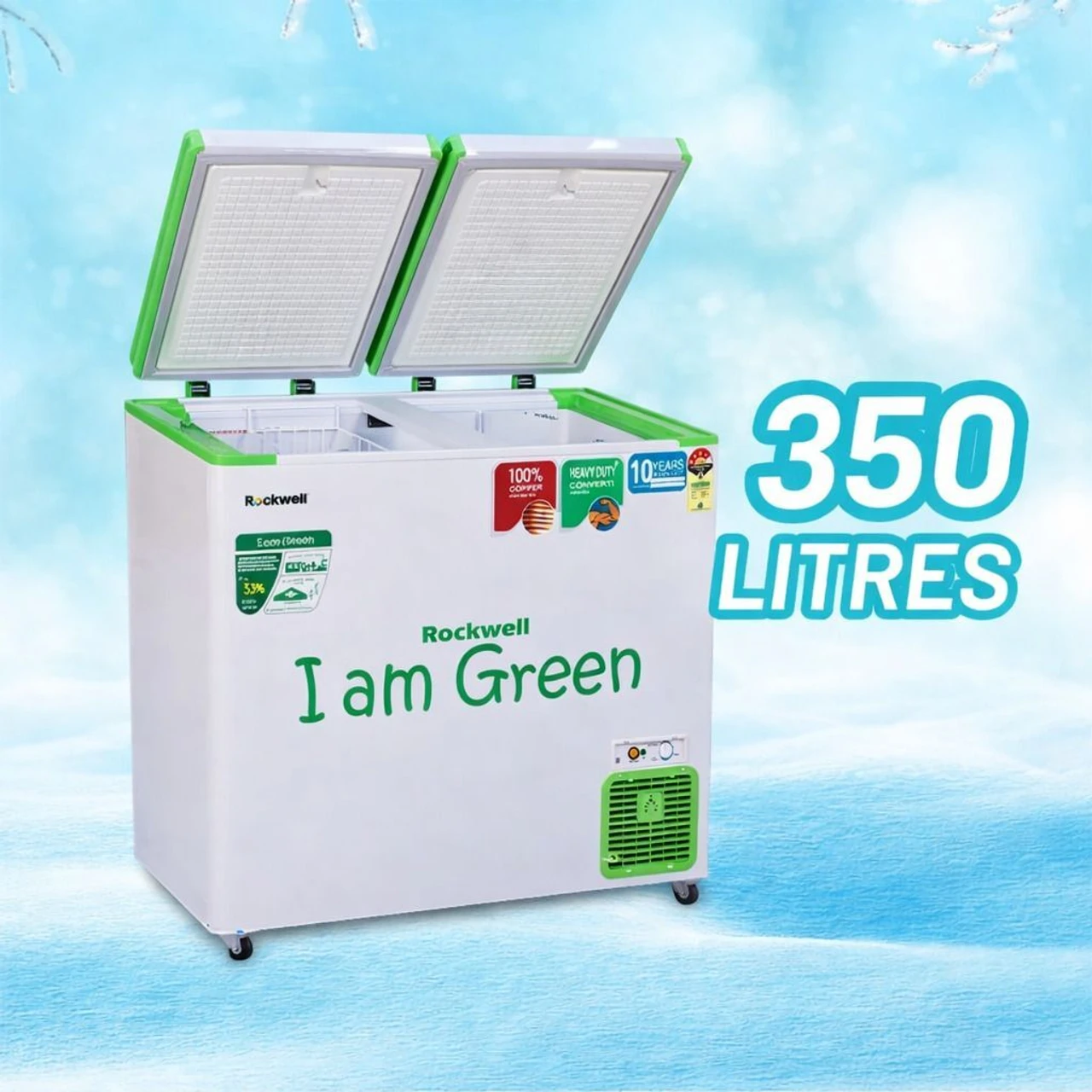 Rockwell GFR350D5UC5S Convertible Green Freezer 294 L View 6