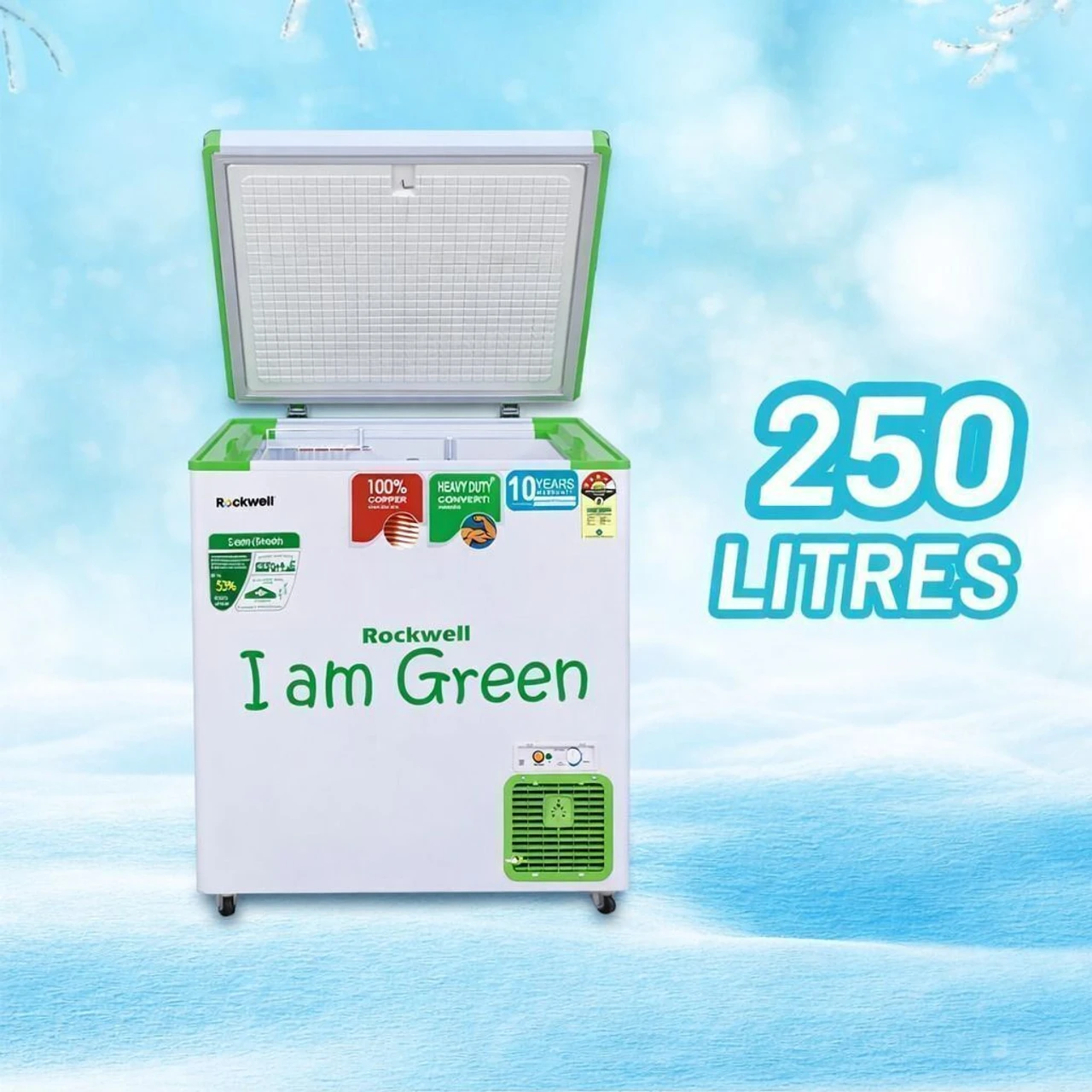 Rockwell GFR250D5UC4S Convertible Green Freezer 194 L View 7