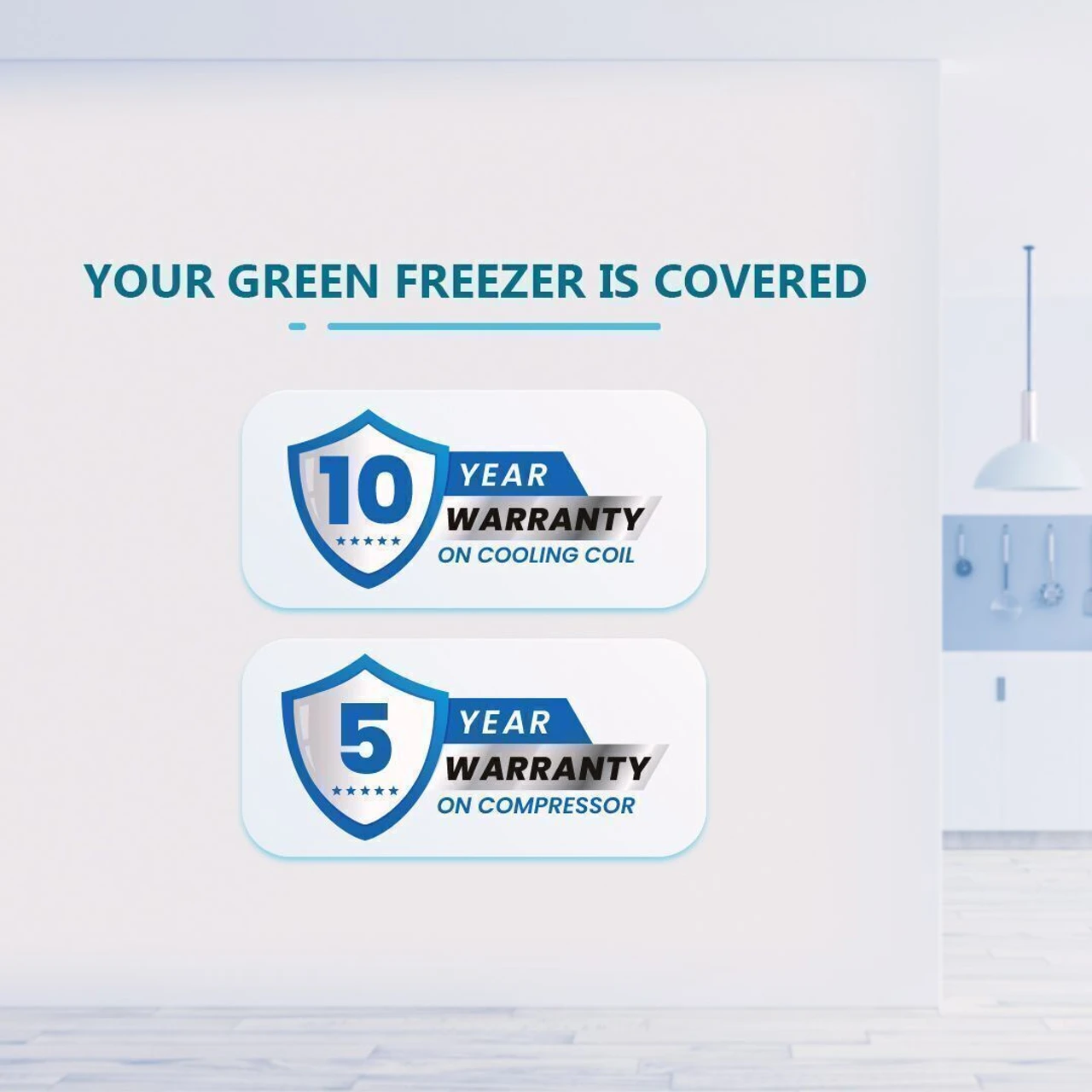 Rockwell GFR250D5UC4S Convertible Green Freezer 194 L View 13