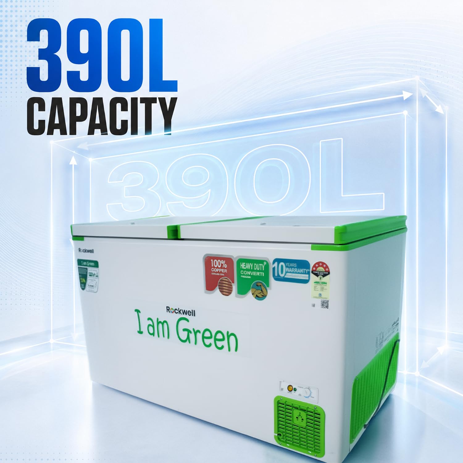 Rockwell GFR450D5UC5S Convertible Green Freezer 390 L View 5