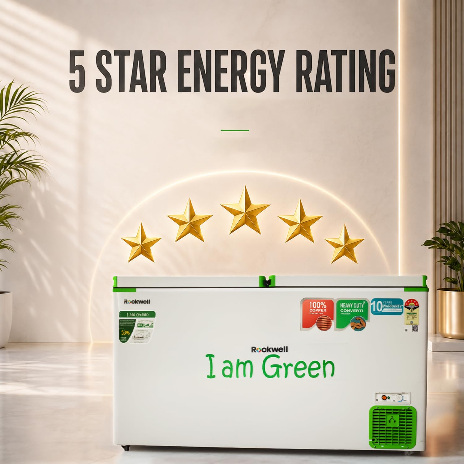 Rockwell GFR450D5UC5S Convertible Green Freezer 390 L View 10
