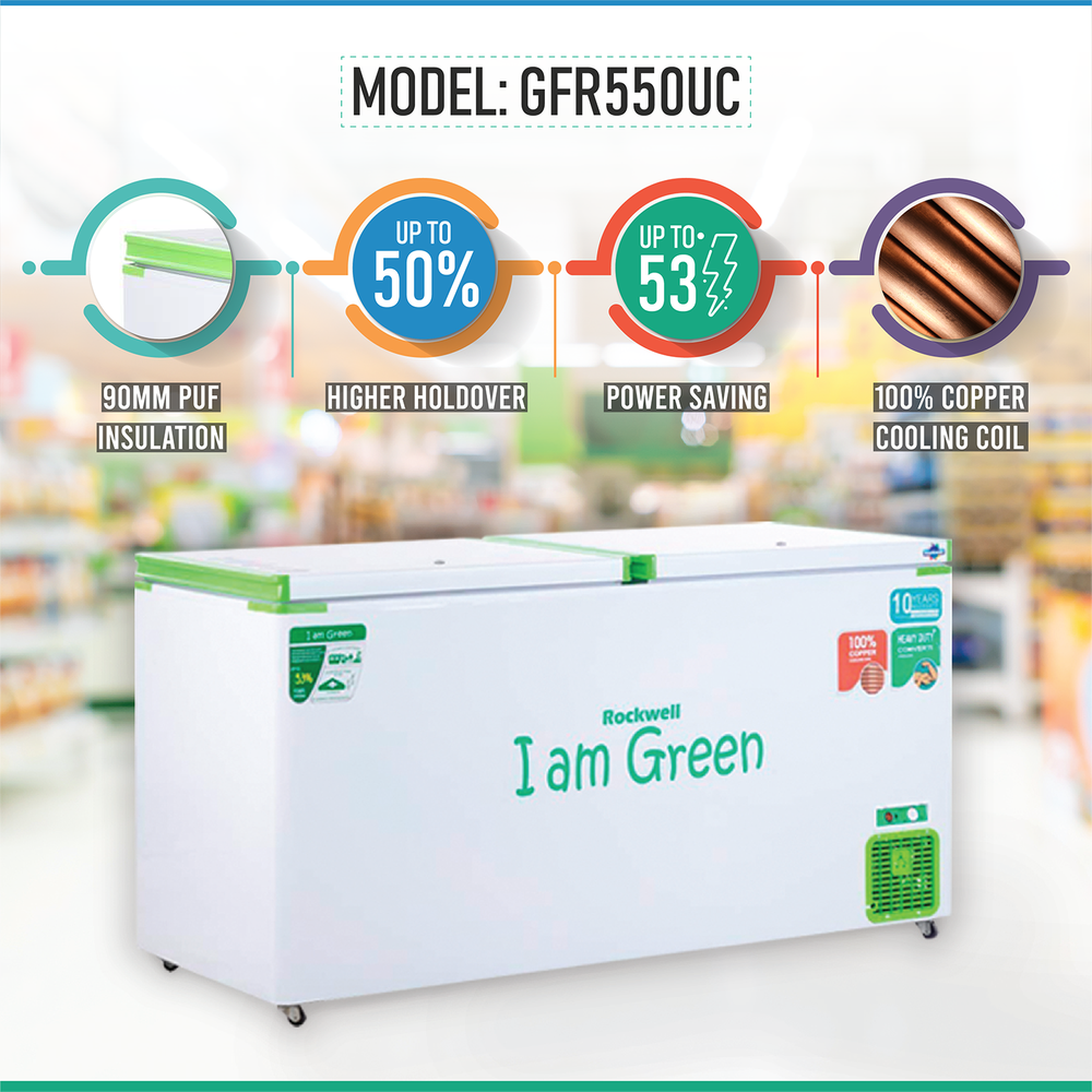 Rockwell GFR550D5UC5S Convertible Green Freezer 491 L View 7