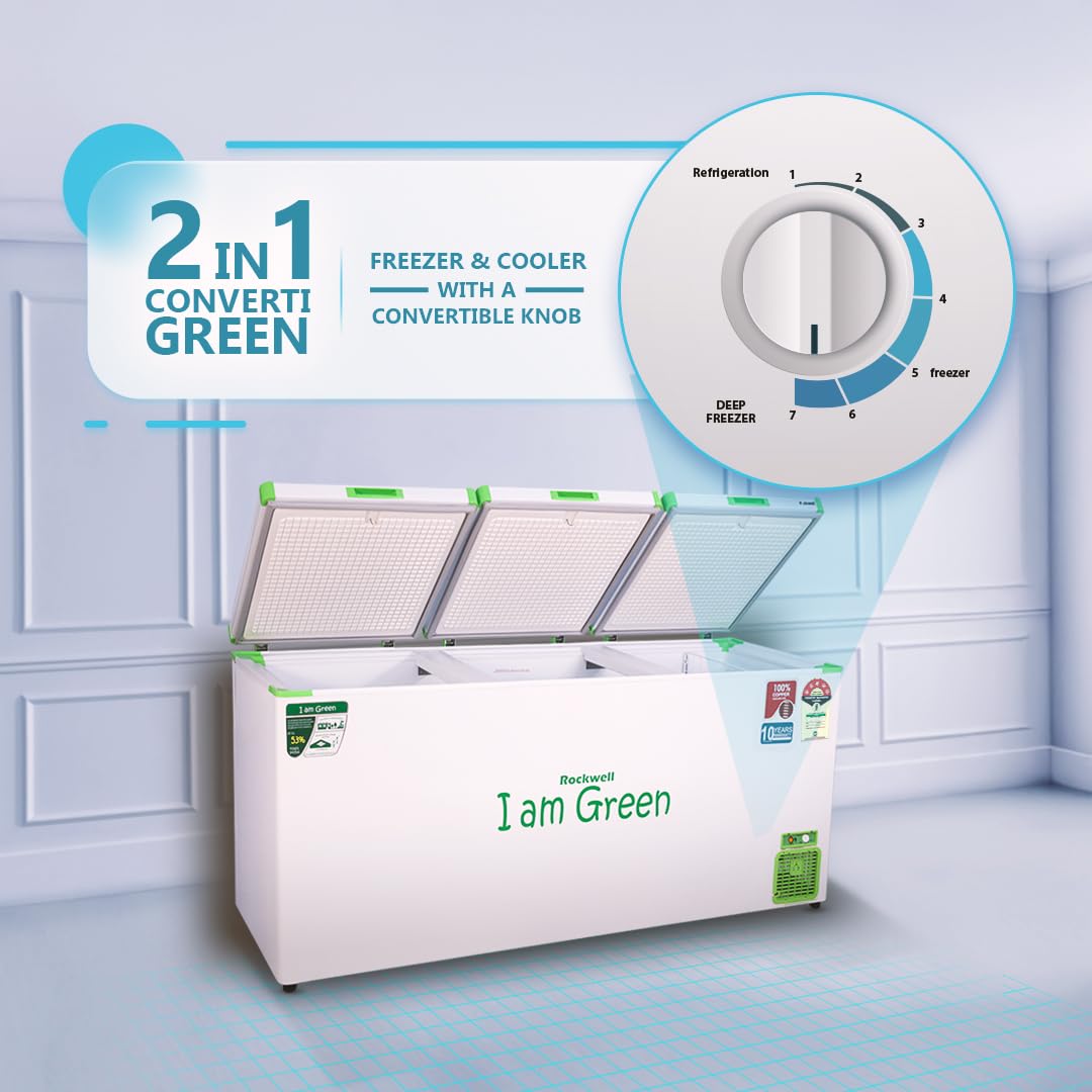 Rockwell GFR910IC Convertible Green Freezer 750 L View 5