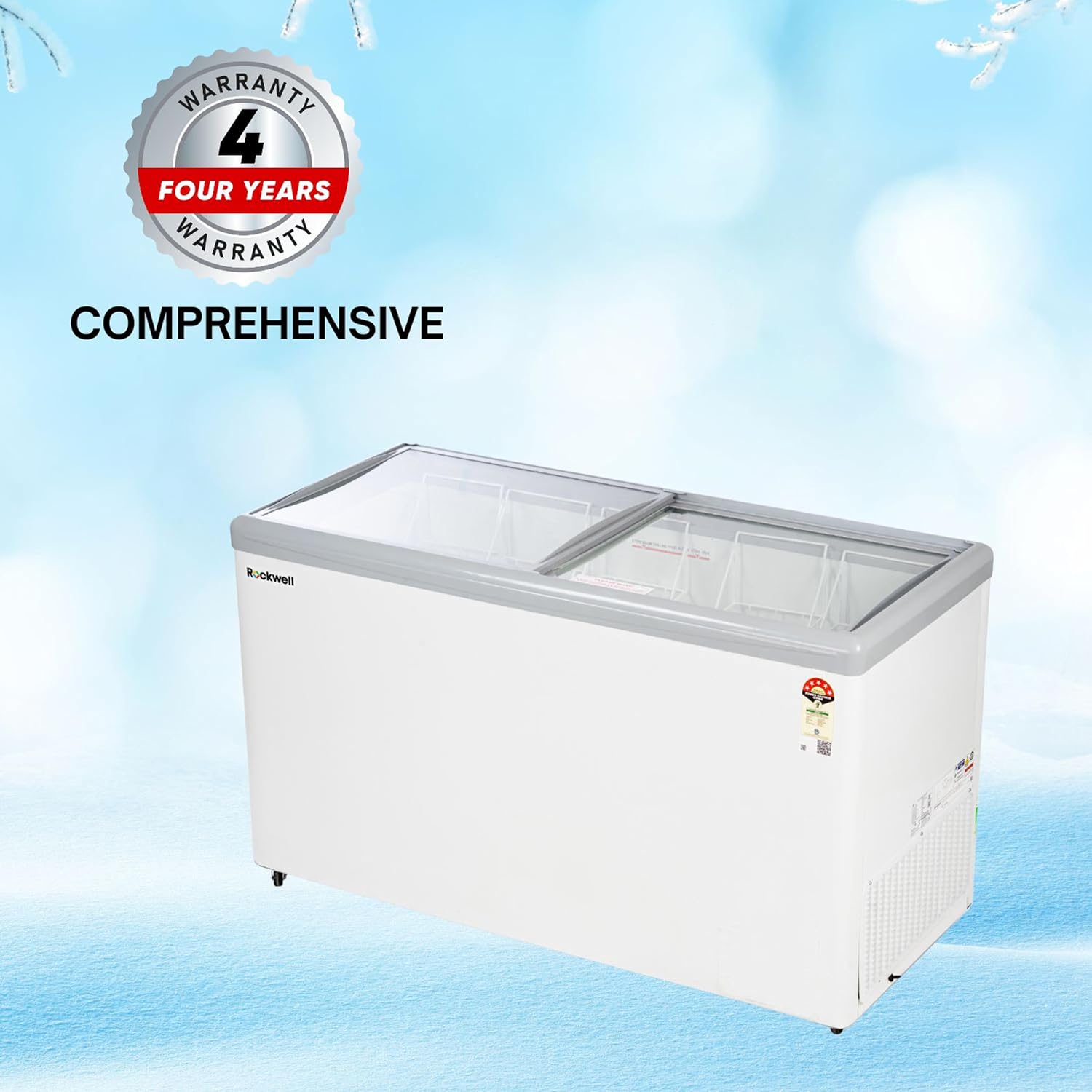 Rockwell SFR450GTS Glass Top Freezer 415 L