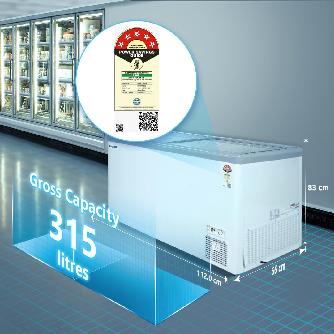 Rockwell SFR350GTS Glass Top Freezer 315 L View 4