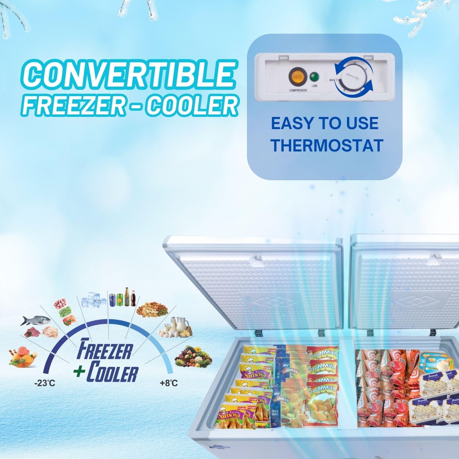 Rockwell SFR450DDU Convertible Hard Top Freezer 407 L View 6