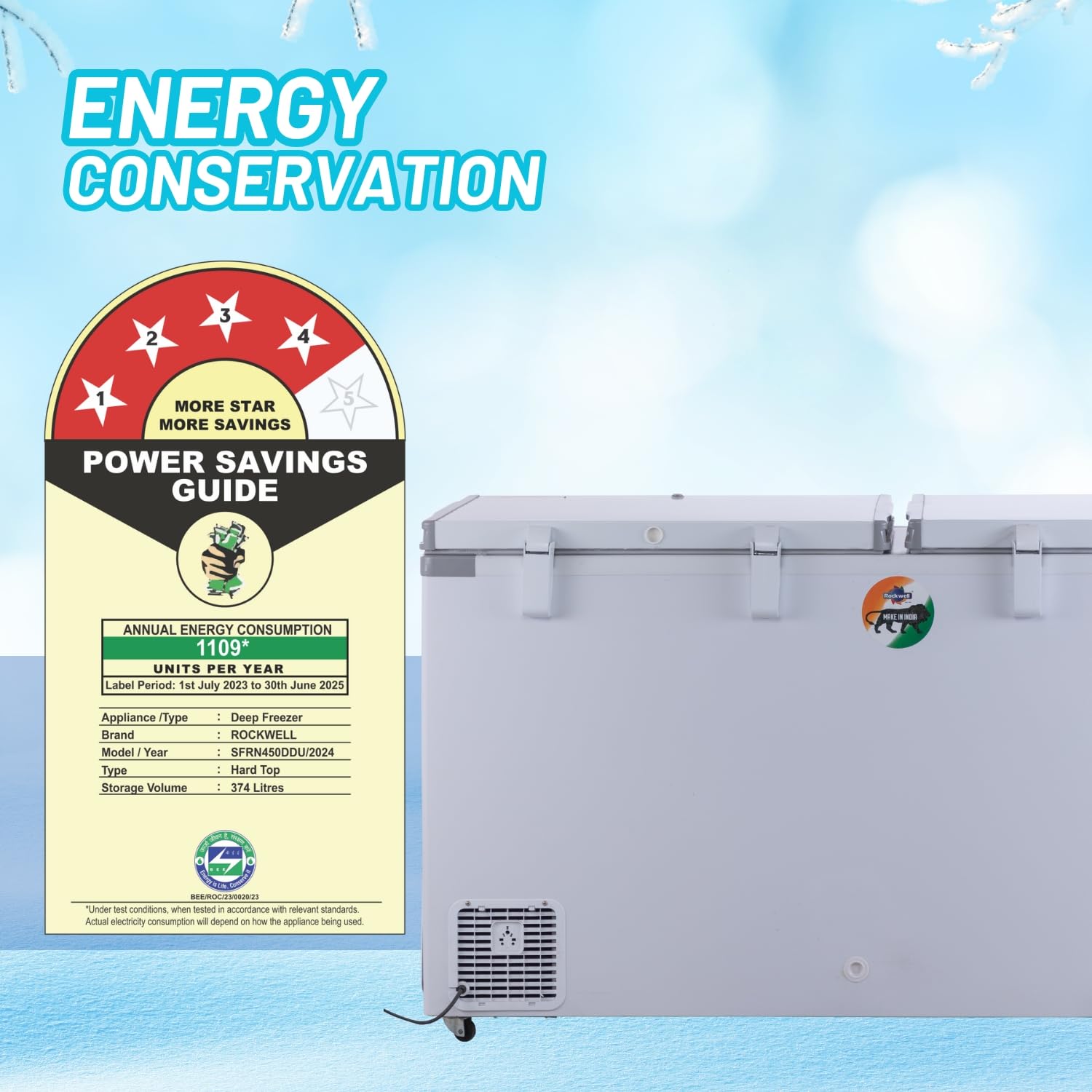 Rockwell SFR450DDU Convertible Hard Top Freezer 407 L View 10