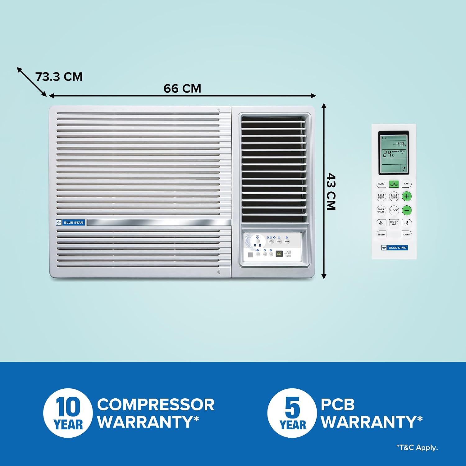 Blue Star G Series 1.5 Ton 3 Star Window AC View 8